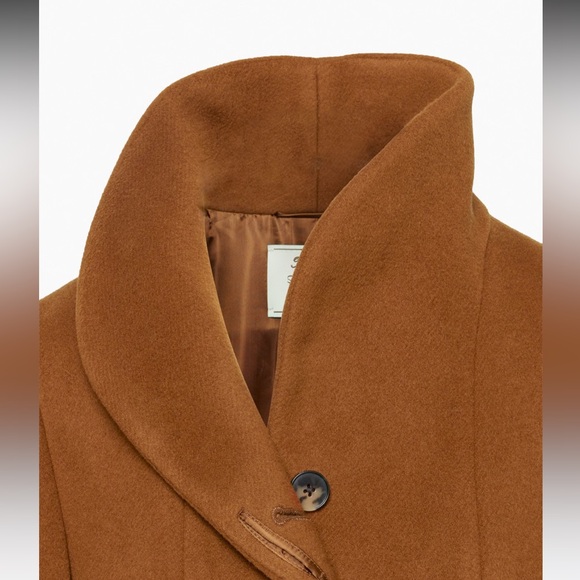 NWT Wilfred THE COCOON LONG COAT - Wool Cashmere, Brown - Picture 5 of 8